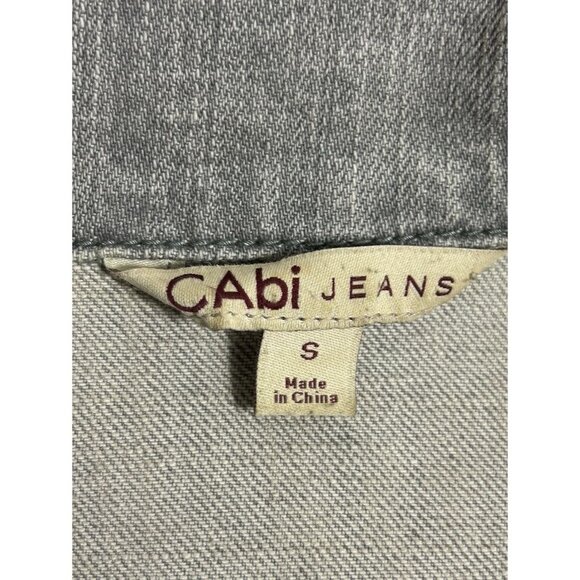 CAbi Women's Denim Jacket in Faded Gray Wash - Sz S - Picture 3 of 6